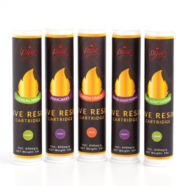 Live Resin Vape Cartridges (Pyro Extracts)